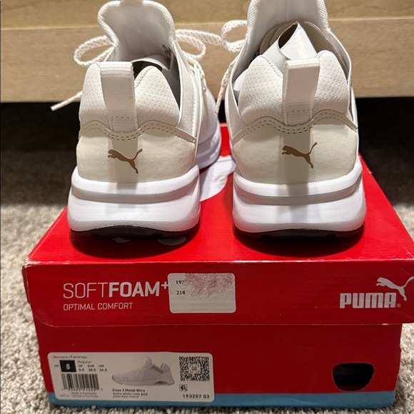Puma White High-Top Sneakers - Picture 4 of 5